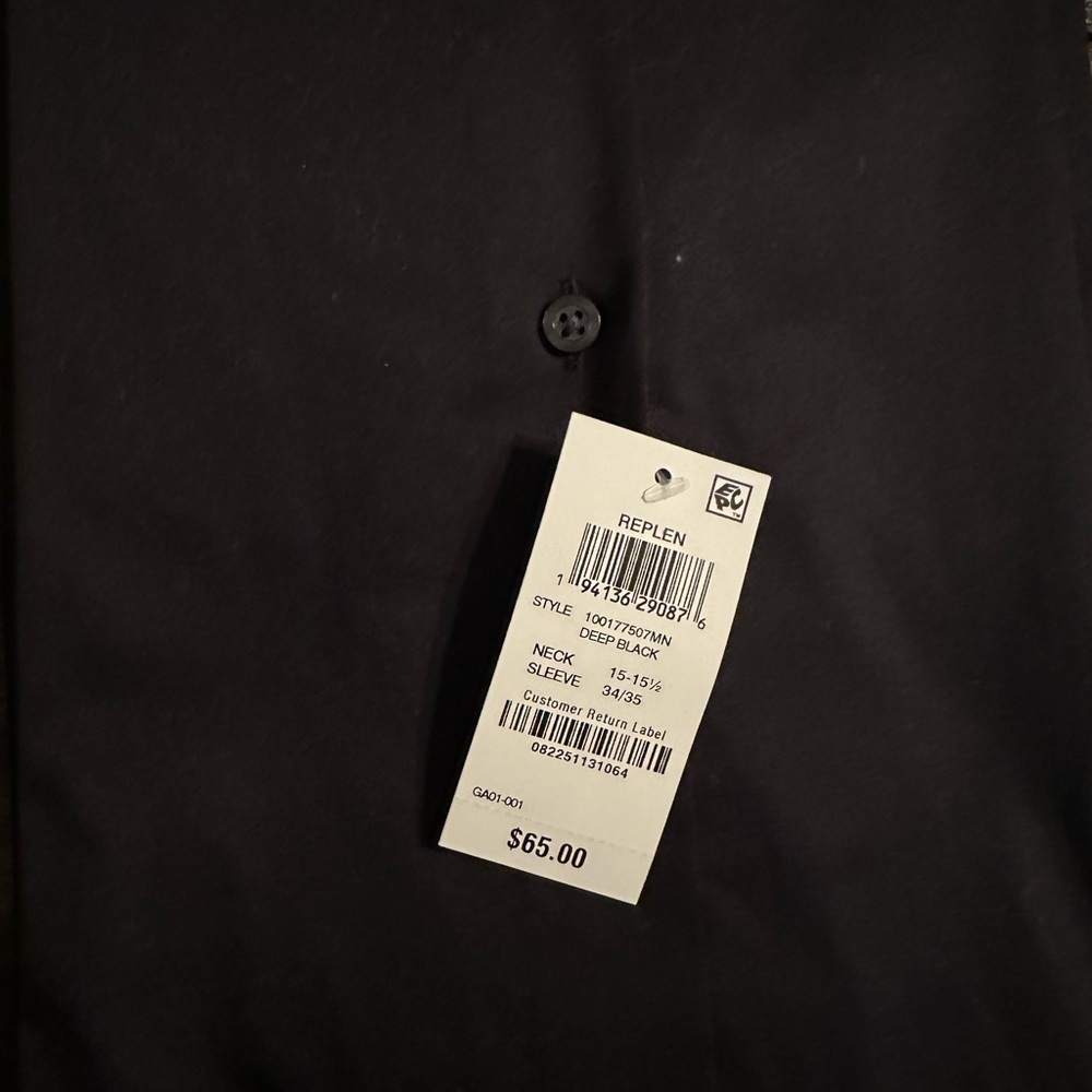 Alfani 2 Pack Men's Bold Red and Sleek Black Dress Shirts - Picture 5 of 7